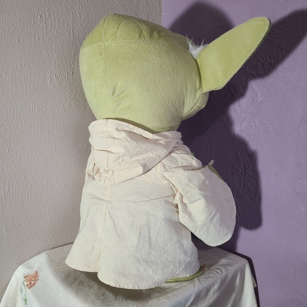 Gemmy Disney Yoda Halloween Door Greeter 20" Green Star Wars Pumpkin Plush 2018 - Picture 5 of 11